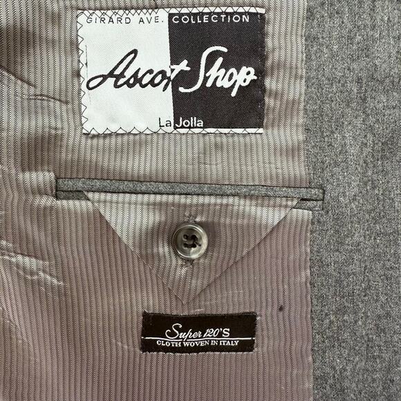 Jack Victor Italian Wool Linden Cut Blazer 3-Button Sport Coat Suit Jacket, 40R - Picture 11 of 13